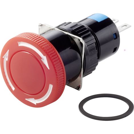 TRU COMPONENTS TC-LAS1-AY-11TS Not-Aus-Schalter 250 V/AC 3 A 1 Öffner, 1 Schließer IP40 1 St. (1/3)