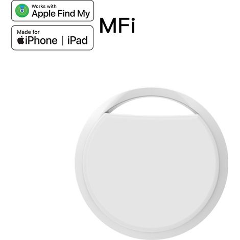 Smart Tag per Apple Airtag (iOS) Trova il mio Apple con localizzatore di oggetti smarriti per bagagli, valigie, chiavi, localizzatore Bluetooth/Bianco (1/4)