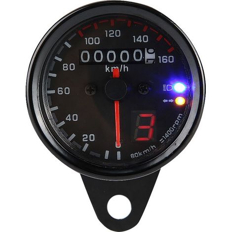 Compteur de vitesse et odomètre LED universel pour moto et quad (1/5)