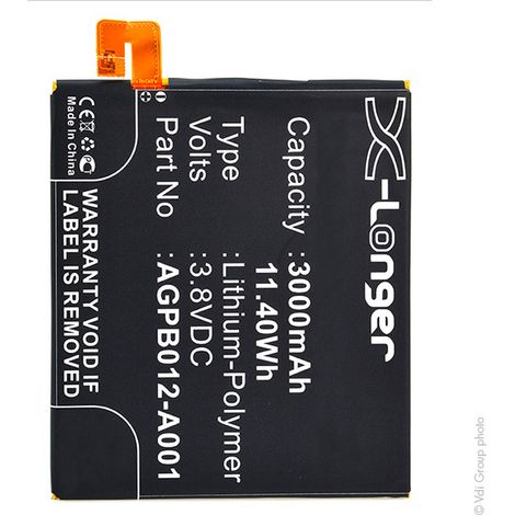 NX - Batterie téléphone, smartphone, GSM pour Sony 3.8V 3000mAh - AGPB012-A001AGPB012A0