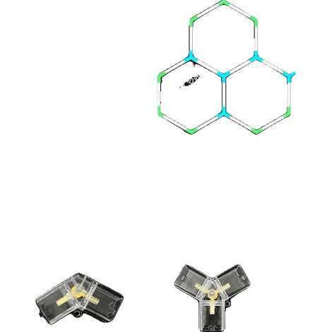 Lámpara LED hexagonal, iluminación brillante, fácil instalación, 3 hex-A, blanco frío-a, AC100-265V-a (1/2)