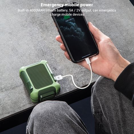 Tragbarer USB-Gürtelventilator, freihändiger Clip-Ventilator für Wandern, Angeln und Camping