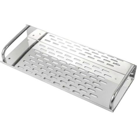 Étagère murale salle de bain HOMSFOU acier inoxydable 1 niveau support suspendu grande capacité (1/5)