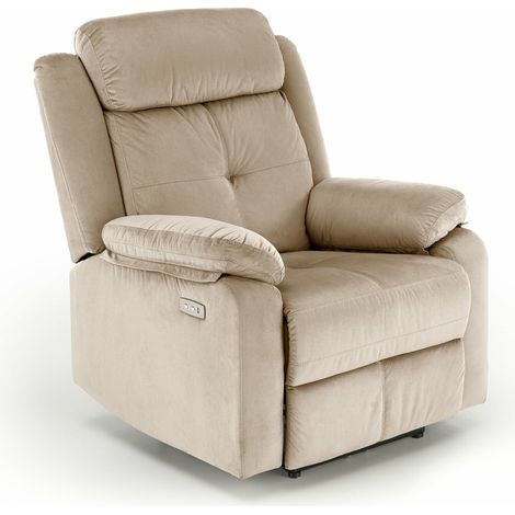 Sillón reclinable Houston 1781, Beige, 105x85x95cm, Tapiz (1/5)