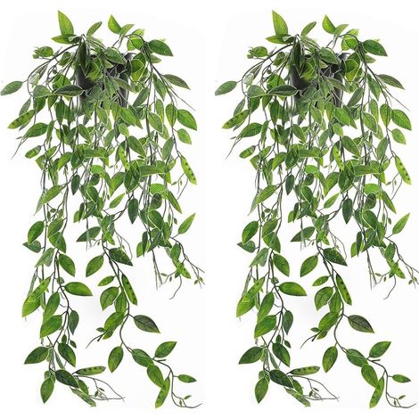Plantes Artificielles Interieur, 2 Plante Artificielle Tombante en Pot (1/5)