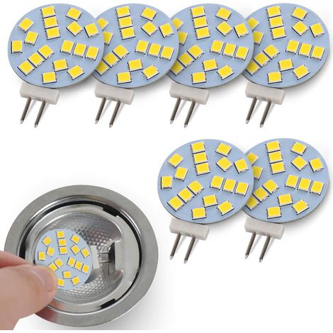 Ampoules LED G4 rondes 2W blanc froid, remplaçant les ampoules halogènes à culot à broches de 20W (1/4)