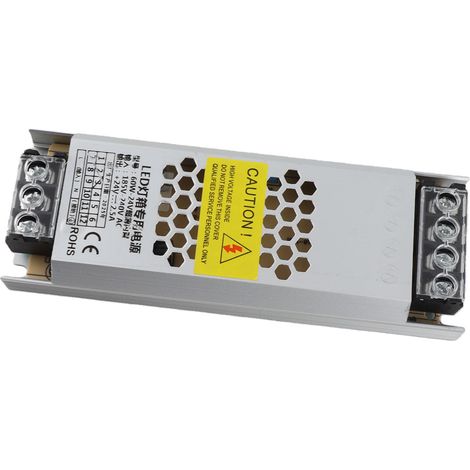 Alimentation LED à découpage driver transformateur ultra fin bandeau lumineux caisson publicitaire 24V 60W (1/5)