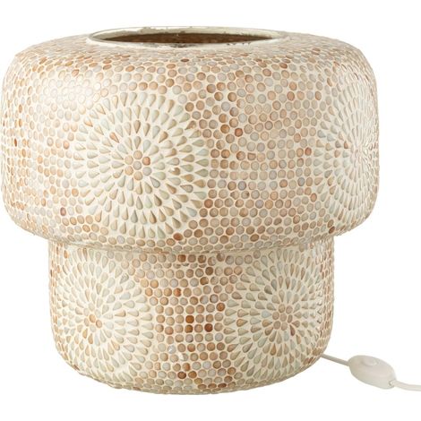Lampe de table mosaïque en verre beige (1/4)