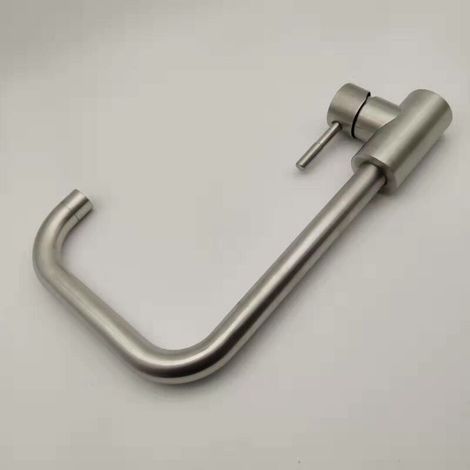 Rubinetto da cucina girevole a 360° FOREHILL in acciaio inossidabile spazzolato, miscelatore da cucina con bocca alta, miscelatore da cucina monocomando (1/4)