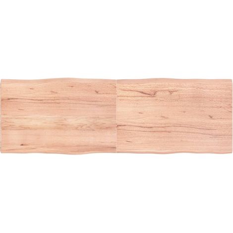Tablero mesa madera tratada borde natural marrón 180x60x(2-4)cm vidaXL (1/5)