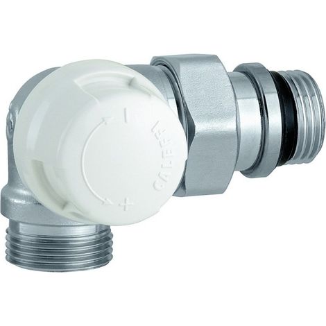 Corps thermostatique double équerre gauche 3/8" chromé douille auto-étanche tête électrothermique - THERMADOR CT12DEGM