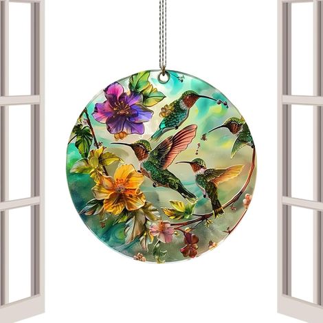 Décor Colibri Plat Décoration Rustique Ferme Attrape- Fête Des Mères Exprime Gratitude Pour Amoureux D'Oiseaux, Intérieur Extérieur, Salon, Cuisine, Jardin, Balcon, Déco Maison, (1/5)