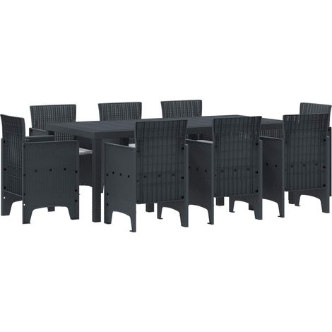 Ensemble de salle à manger pour jardin 9 pcs-Salon de jardin Anthracite 952640 (1/5)