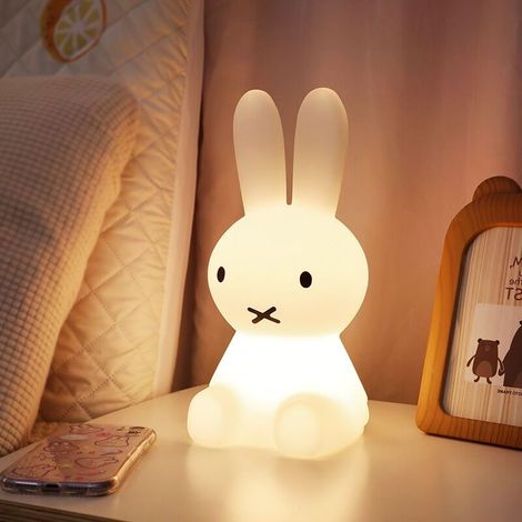 LED Night Light Children's Lighting Toy Rabbit Room Decoration Colorful Night Light Suitable for Children's Gifts Home Decoration Bedside Lamp Rabbit Shape Night Light 28cm (1/5)