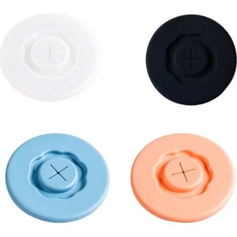 couvercles extensibles en silicone, universels, extensibles et anti-poussière, avec perforations en croix, pour la maison et l'extérieur, tasses à café et à thé. Un couvercle supplémentaire rose pêche (1/5)