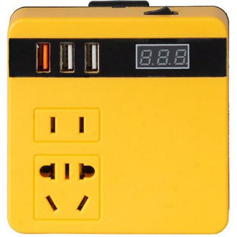 Beyamis Convertisseur de batterie 21-220V - 120W double moteur affichage tension (1/4)