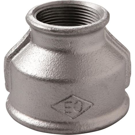 Réduction galvanisée 240 - 1 pièce - Fonte zinguée - Raccordement tuyaux - Plomberie sanitaire - DN50x26