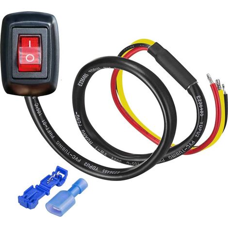 Interrupteur de type coller Interrupteur de basculement de basculement avec borne, ON / OFF DC12V / 10A, 24V / 5A, Interrupteur de basculement bricolage, LED rouge