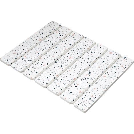 Tapis de séchage rapide pour plans de travail de cuisine, tapis de séchage pliable et antidérapant pour pierre 30x40cm, pour vaisselle de restaurant et de salle de bain