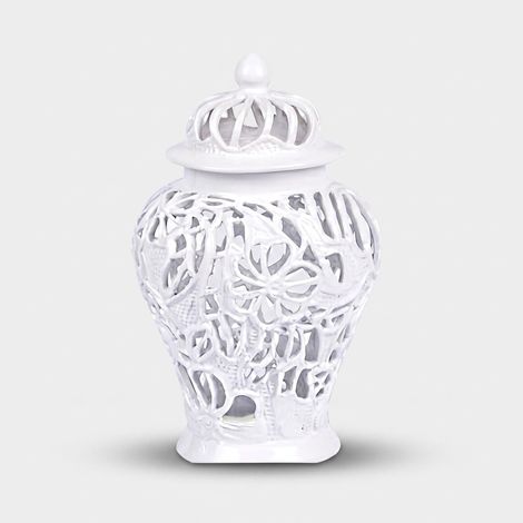 Vase décoratif en porcelaine ajourée Retrò (1/2)