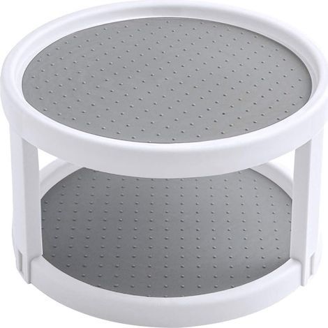 Plateau tournant epices, Placard Étagère à Épices, 2 étages Porte Épice Rotative Étagère à Épice Support de Stockage, pour Cuisine, Réfrigérateur, Congélateur, Armoire Et Comptoirs, épices (1/5)