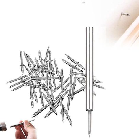 Clou de finition double tête pour plinthes, sans couture, pour lignes de plinthes sans marques - Clous à corne (1 pièce) (1/3)
