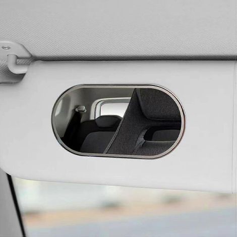 Accessoires de style pour rétroviseur intérieur de voiture : rétroviseur universel, miroir de maquillage auto-adhésif, pare-soleil, rétroviseurs en acier inoxydable HD (1/5)