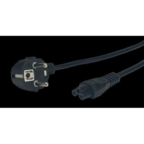 POSAC-C5-EUL12: POS-Netzkabel C5-YJT1[2,5A]-CEE7/7-YJ-03-90[10A] H03VV-F3G0,75 L=1200 schwarz