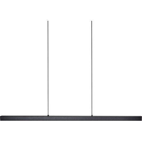 Lampada a sospensione moderna Luce LED integrata Paralume in alluminio Base in ferro con telecomando Nero Candelero (1/5)