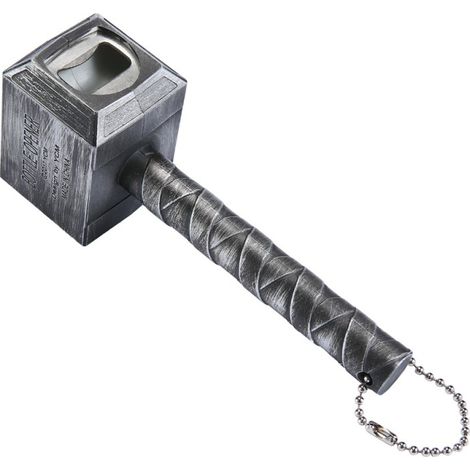 Abrebotellas, sacacorchos, llave para bebidas y abridor de vasos con forma de martillo de Thor idea de regalo para pubs y bares. (1/5)
