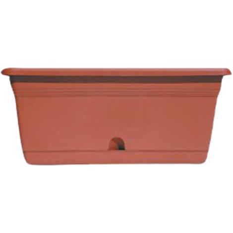 Balcon rectangulaire I.C.S. 40 x 20 x 18 cm Pot jardinie're Lt. 8 en polypropyle'ne avec re'serve d'eau