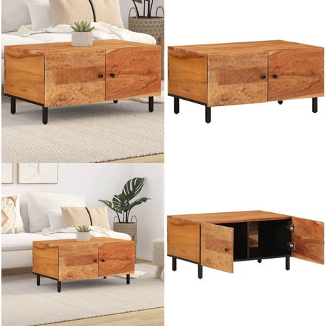 Table basse 80x50x40 cm bois massif d'acacia - Table Basse - Meuble Salon - Table D'appoint - Acacia Massif - Design Moderne - Home & Living (1/5)