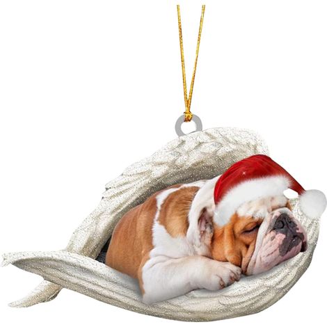 Pendentif Chien - Décoration De Sapin De Noël En Acrylique - Pour Arbre Intérieur Extérieur Voiture Mur - 1 Pièce (1/5)