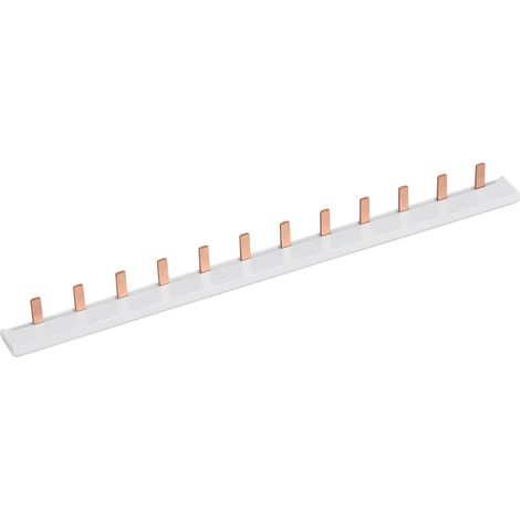 Barre omnibus en cuivre 12 voies - Peigne électrique 1P - Pour disjoncteurs MCB 1-63A - Distribution sûre et isolée - Tableau électrique résidentiel (1/5)