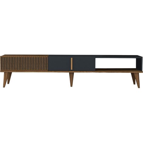 Mueble TV diseño madera y carbón 180 cm NOLA