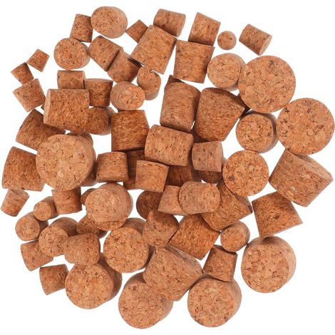 Lot de 80 bouchons liège, coniques pour bouteilles et bocaux (1/5)