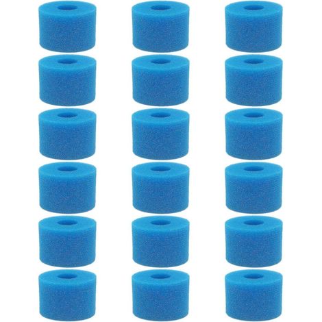 Lot de 18 filtres en mousse lavables et réutilisables pour spa Pure Spa, type S1 (1/5)