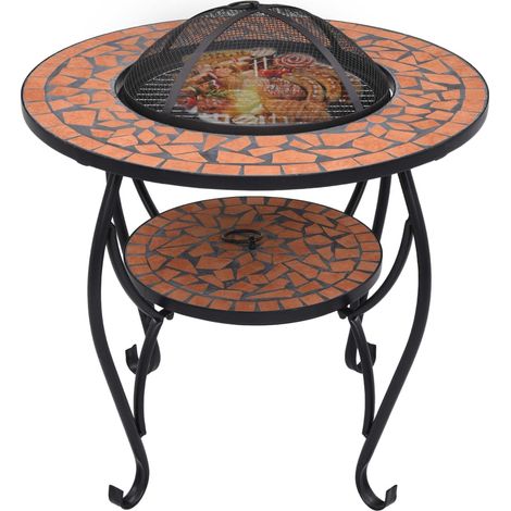 Mesa para chimenea de mosaico de terracota 68 cm de cerámica 020005903 (1/5)