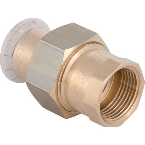 Geberit Mapress Kupfer Übergangsverschraubung mit Innengewinde, D 18mm, Rp 3/4", Rotguss bleifrei (1/5)