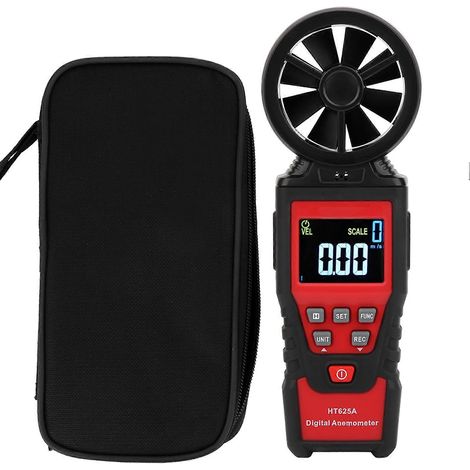 L'anémomètre portable HT625B est doté d'une interface USB, d'un écran LCD et d'un affichage numérique. Il mesure la vitesse du vent et le débit d'air. (1/5)