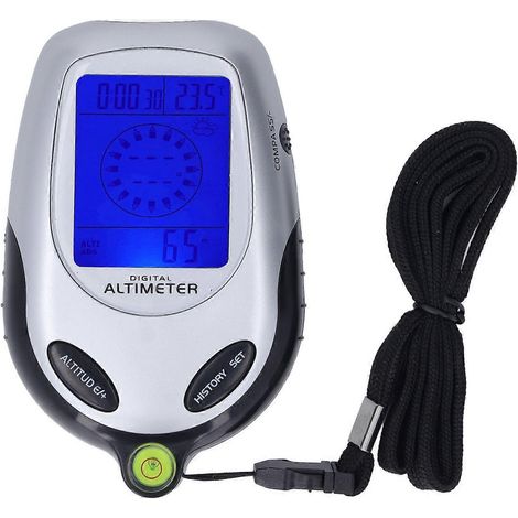 6-in-1 Höhenmesser, Barometer, Digitalanzeige, Multifunktionsthermometer und Uhr für den Außenbereich