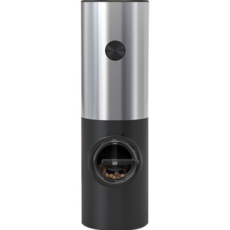 Ensemble de moulin à poivre électrique, à une main, alimenté par batterie, grossièreté réglable, lumière LED, base de support, pour gadgets de cuisine, outils d'aromatisation