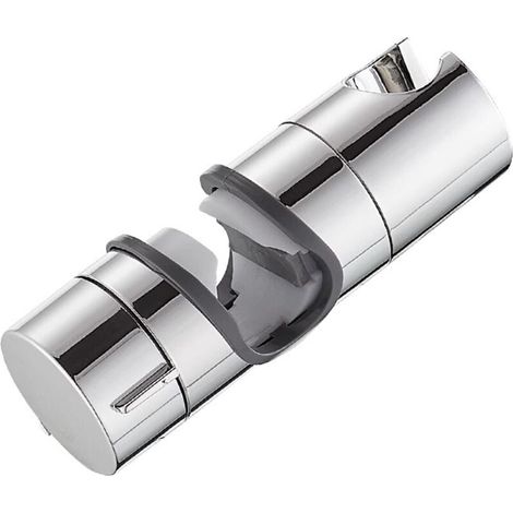 Supporto universale per soffione doccia - Accessorio per soffioni doccia portatili - Ricambio per soffioni doccia da bagno - Cursore regolabile da 18 a 25 mm - Argento (1/3)