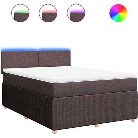Maison Exclusive - Sommier à lattes de lit avec matelas Marron foncé 160x200 cm