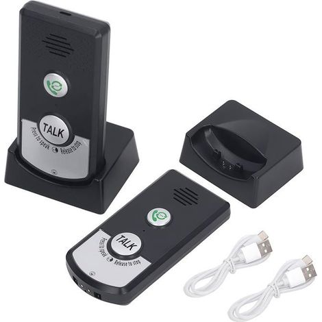 Interphone sans fil bidirectionnel Sonnette Système pour la maison/le bureau Visiteurs/Personnes âgées (1/5)