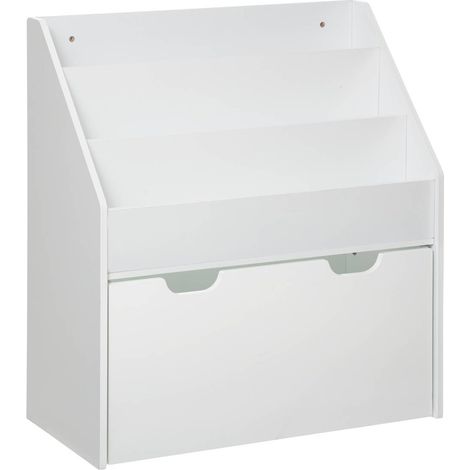 Libreria per bambini bianca su rotelle h70cm - Atmosphera créateur d'intérieur