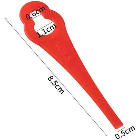 TAISHENGDA-100 Kunststoffmesser für Akku-Rasentrimmer BG-CT 18 Li, RG-CT 18/1 Li, GE-CT 18 Li (rot, große Löcher 10 mm, kleine Löcher 5 mm) (1/5)
