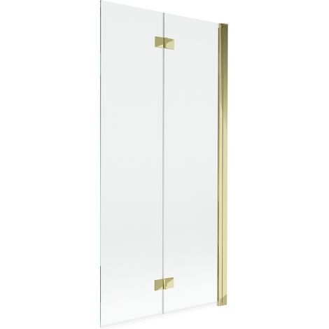 Mexen Mist mampara de ducha de 2 paneles derecha 90 x 150 cm, transparente, dorado - 8A9-090-002-50-00-P (1/5)