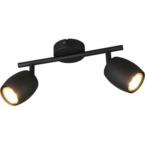 Deckenleuchte Deckenlampe Wohnzimmerlampe schwarz GU10 2 flammig B 27,5 cm
