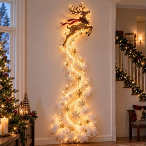 Guirlande lumineuse murale « Sentier magique de Noël » - Renne C 60 cm (1/5)